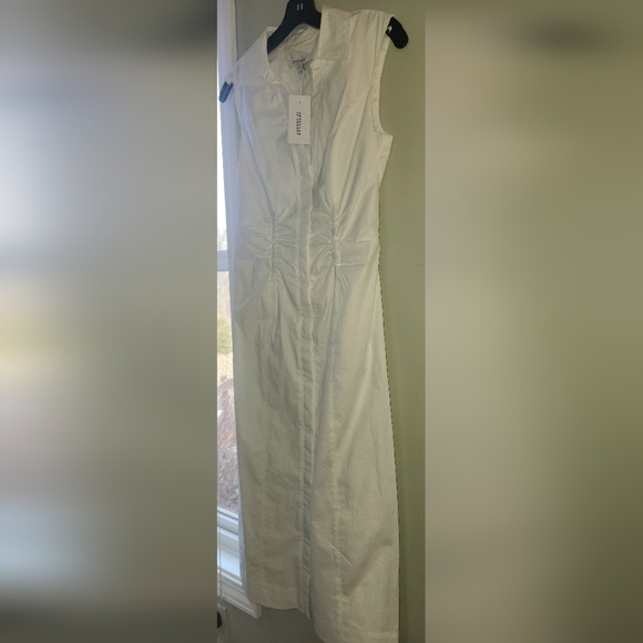 10 Crosby Derek Lam White Midi Dress - Picture 6 of 11